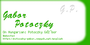 gabor potoczky business card